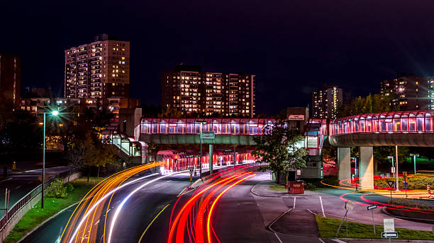 Transitway at Lincoln Fields stock photo