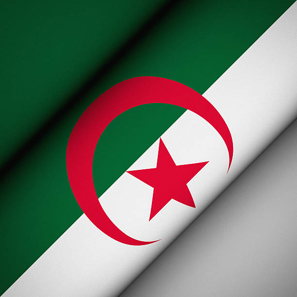 Flag of the People's Democratic Republic of Algeria. CG-image.