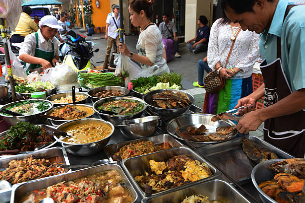 작은 레스토랑은 인도 방콕 스톡 사진
