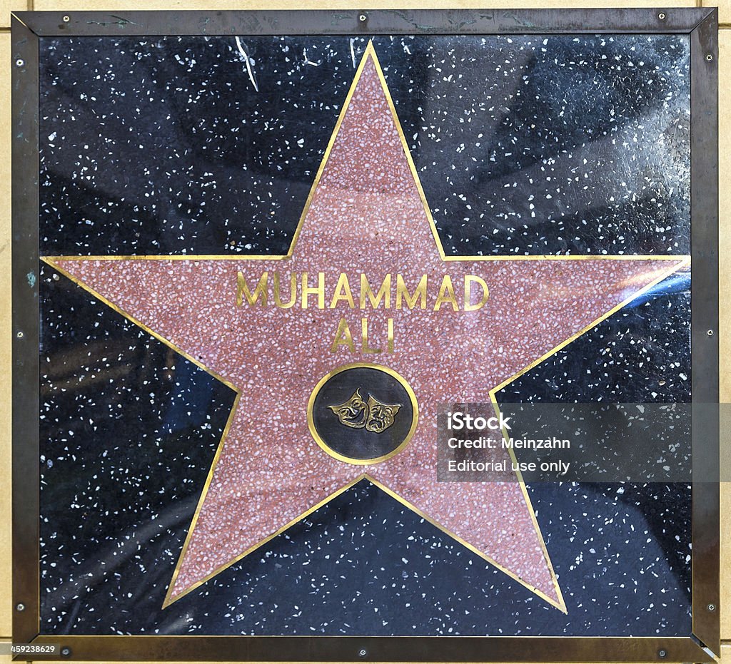 Muhammad Ali's star on Hollywood Walk of Fame Los Angeles, USA - June 26, 2012: Muhammad Ali's star on Hollywood Walk of Fame in Hollywood, Los Angeles, California. This star is located on Hollywood Blvd. and is one of 2400 celebrity stars. Boxing - Sport Stock Photo