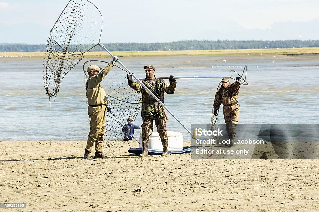 Amore locale: Dip pesca con la rete in Alaska della penisola di Kenai - Foto stock royalty-free di Acqua