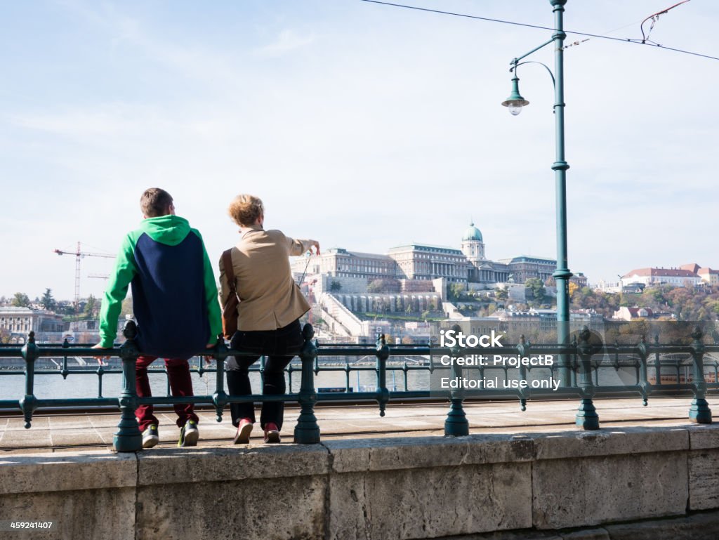 Tourist point in Richtung Royal Palace of Buda von Pest entfernt. - Lizenzfrei Aussicht genießen Stock-Foto