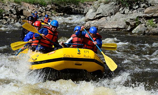 белая вода рафтинг, штат колорадо - rafting white water rafting river colorado стоковые фото и изображения