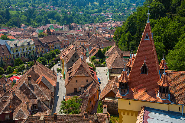 sighaisoara, roménia - sighisoara romania sunlight day imagens e fotografias de stock