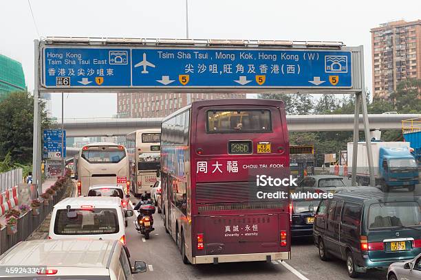 Korek Uliczny W Hongkongu - zdjęcia stockowe i więcej obrazów Autobus - Autobus, Autobus dwupoziomowy, Autokar