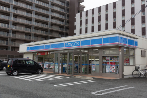 Kitakami, Japan - August 31, 2013: Lawson Convenience Store in Kitakami, Iwate Prefecture, Japan. Lawson is Japan's second-largest convenience store operator.