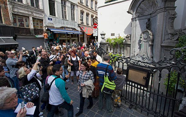 Brussels Manneken Pis stock photo