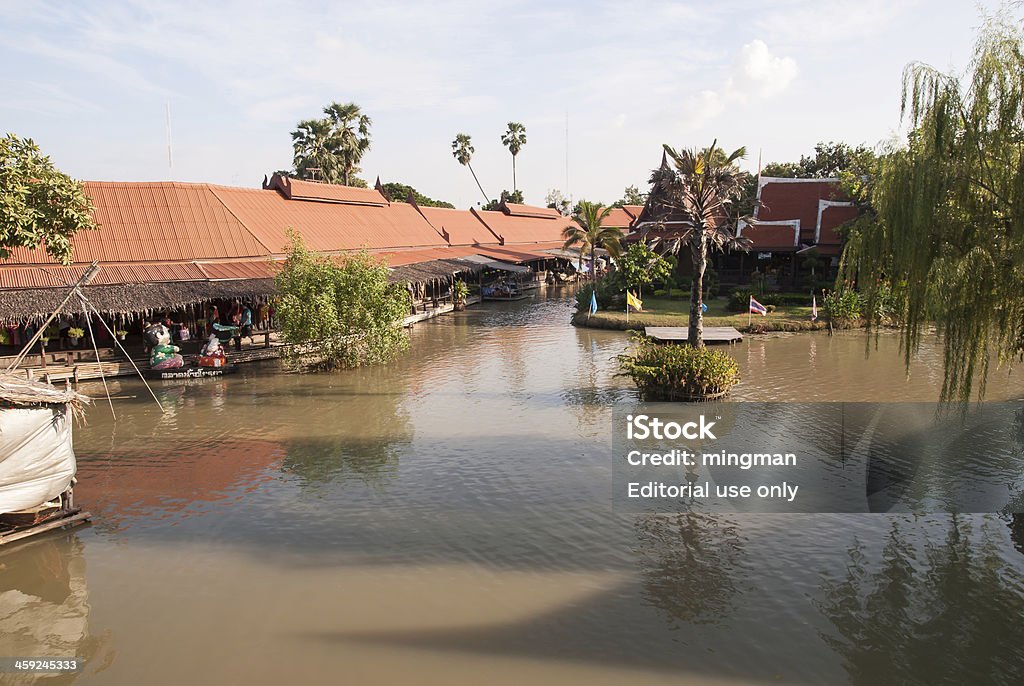 Ayothaya mercato galleggiante, Tailandia - Foto stock royalty-free di Adulto