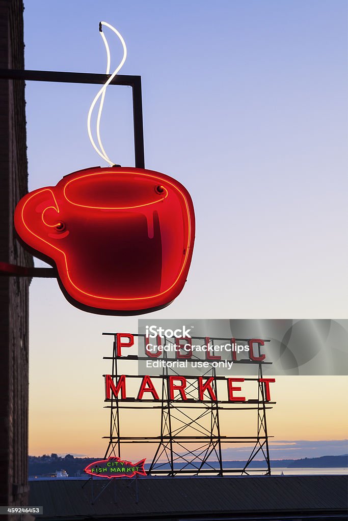 Mercado público señal - Foto de stock de Mercado de Pike Place libre de derechos