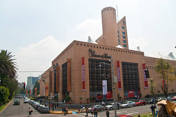 Mexico DF, Mexico, September 19, 2011: One of the main shopping malls in Mexico DF, Palacio de Hierro with its unique architecture. Taken on september 19, 2011.