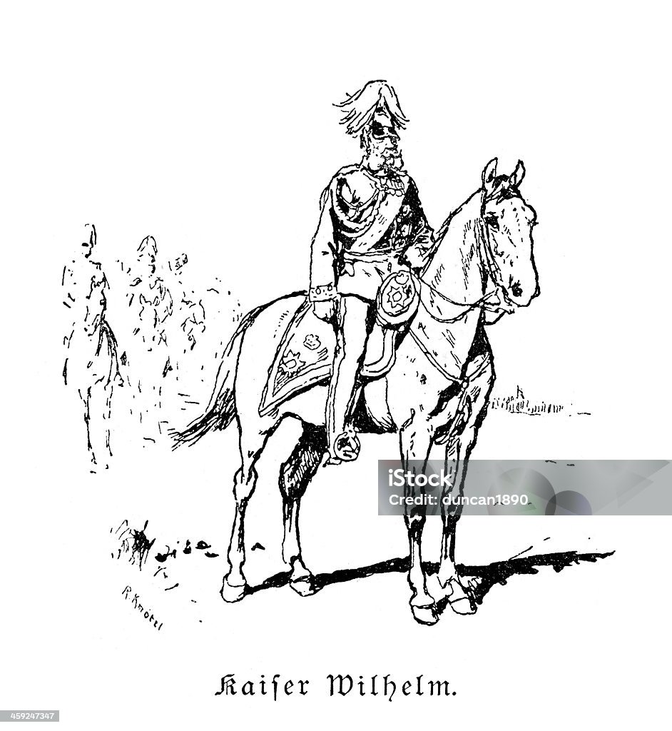 William I, немецкий �Император - Стоковые иллюстрации 1880-1889 роялти-фри