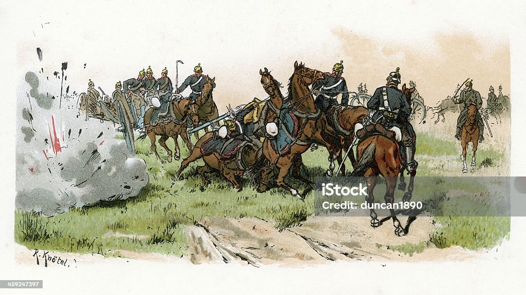 Prussian Artillery - Zbiór ilustracji royalty-free (1880-1889)