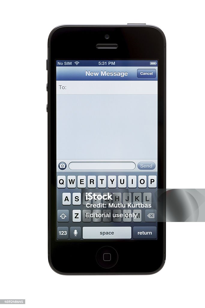 Apple iPhone 5, 새 메시지 화면 - 로열티 프리 5 스톡 사진