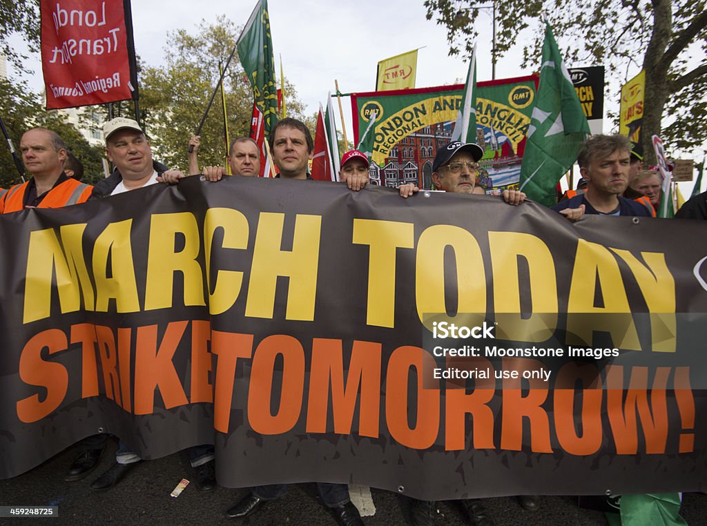 Anti-austerità marzo a Londra, Inghilterra - Foto stock royalty-free di Regno Unito