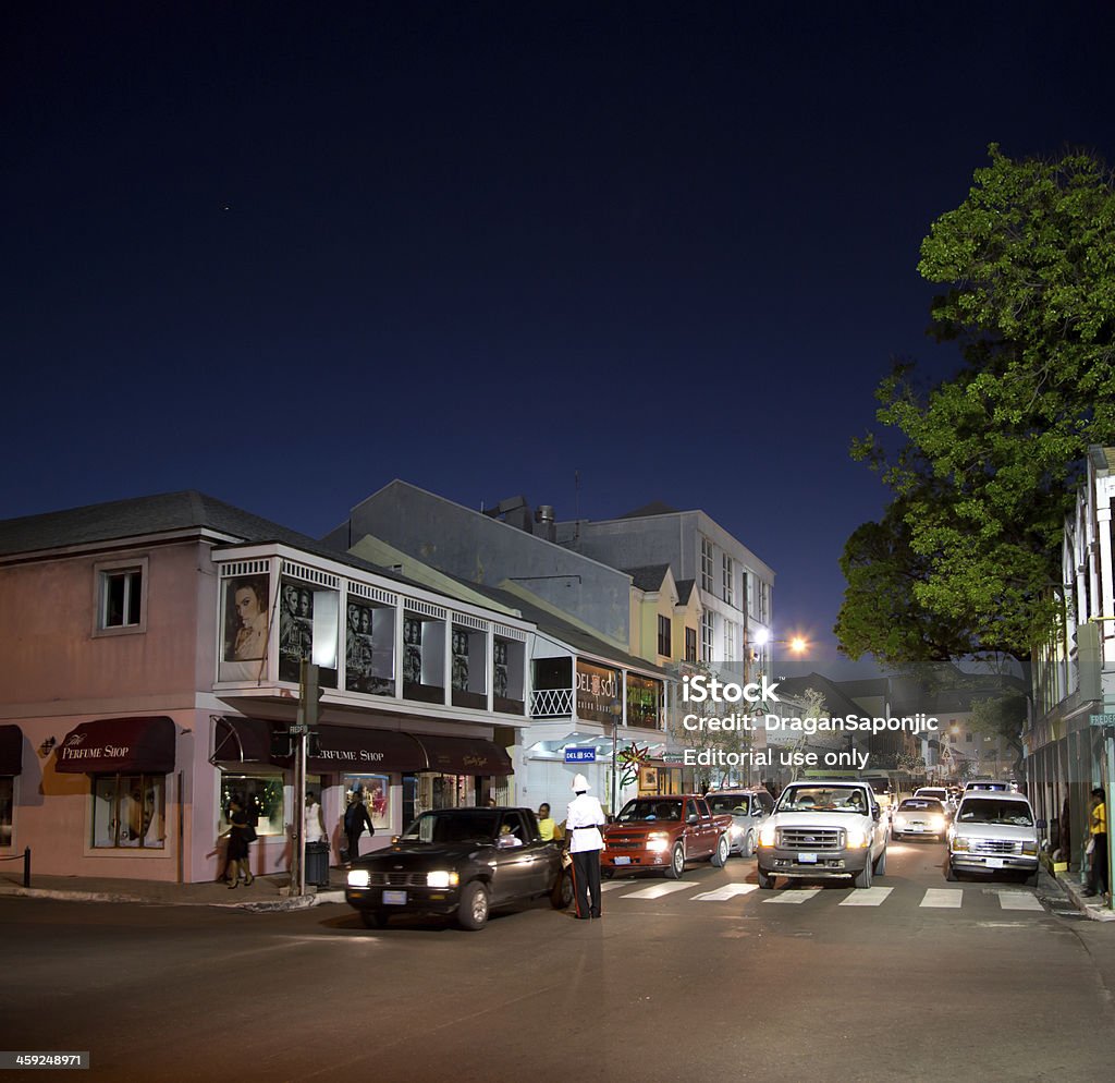 Nassau street in der Innenstadt - Lizenzfrei Bahamas Stock-Foto
