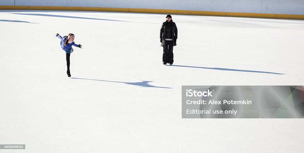 Patinagem no Gelo no Central Park - Royalty-free Patinagem no Gelo Foto de stock