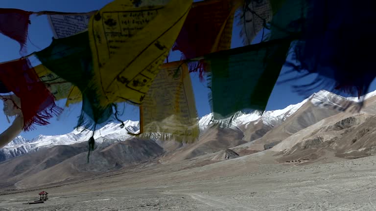 Buddhist praying flags