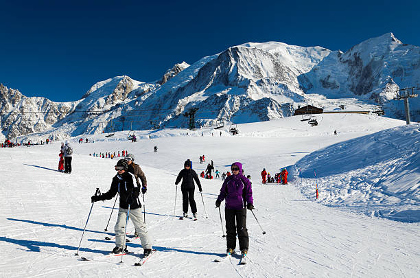 Complejo turístico de esquí de Chamonix - foto de stock