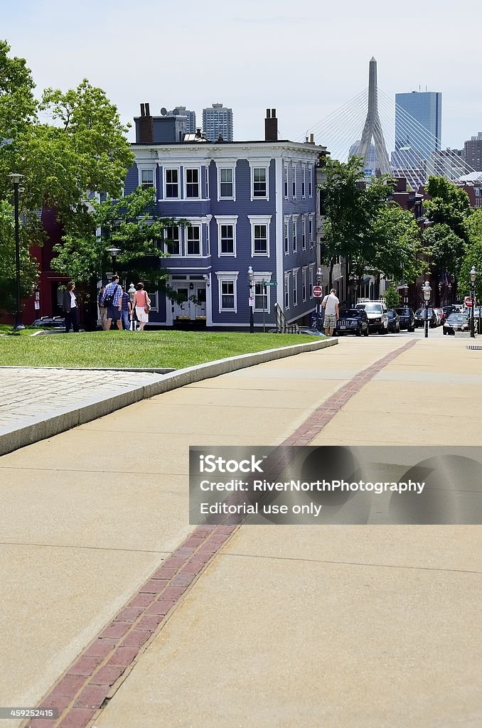 Freedom Trail, al Monumento di Bunker Hill - Foto stock royalty-free di Ambientazione esterna