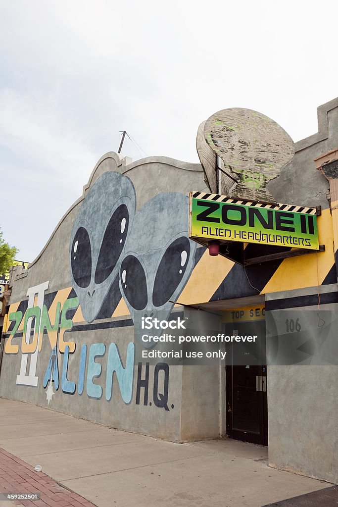 Zone 2 Alien HQ-Roswell, New Mexico - Lizenzfrei Absturzort Stock-Foto