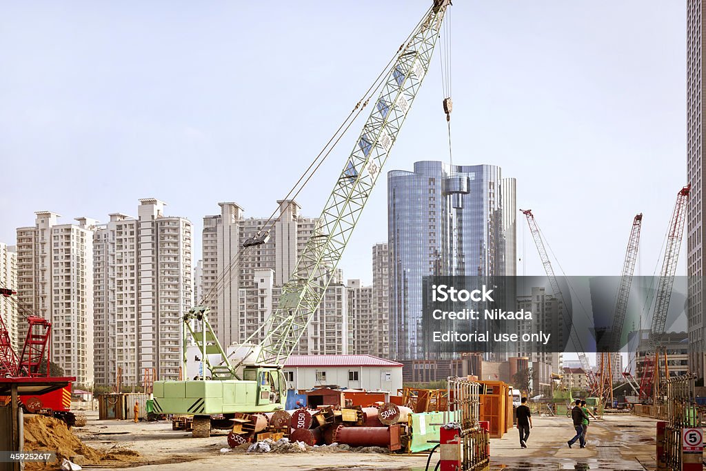 Baustelle in Shanghai - Lizenzfrei Abbrechen Stock-Foto