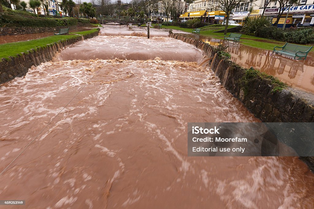 Chemische Reaktion genutzt, Überschwemmungen in Dawlish Devon Nach mehreren Stunden vor Regen - Lizenzfrei Devon - Südwestengland Stock-Foto