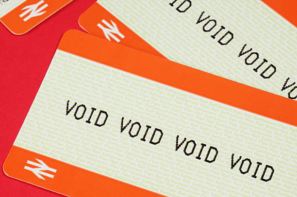 национальный железнодорожный билет-void - train ticket ticket british culture english culture стоковые фото и изображения