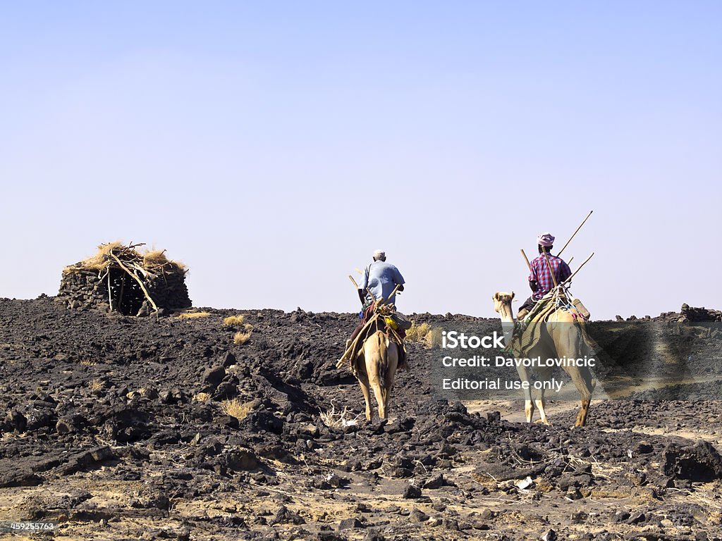 Верблюд Riders - Стоковые фото Dallol - Ethiopia роялти-фри