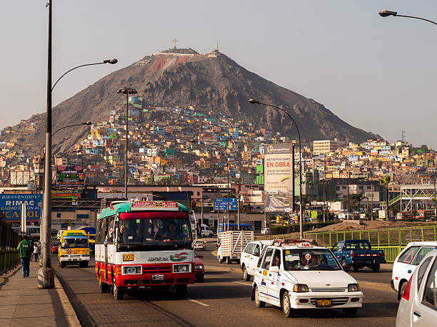 Traffic in Lima, Peru stock photo