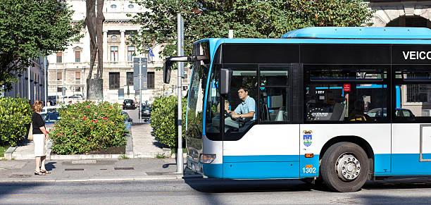 trieste, italy - autobus italy foto e immagini stock