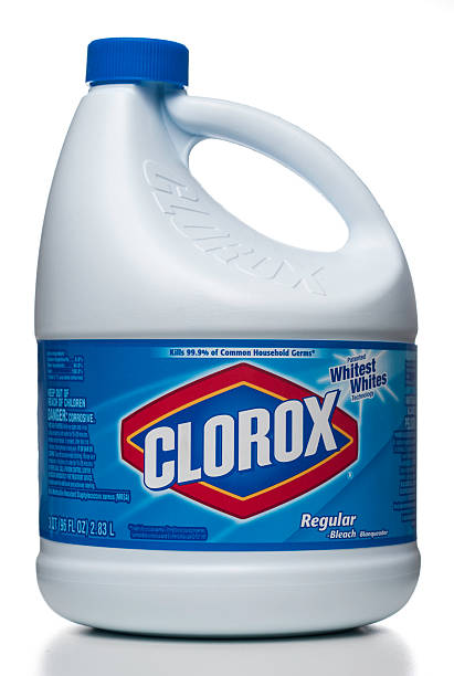 Clorox Regular-Bleach "Miami, USA - October 08, 2012: Clorox Regular-Bleach 96 FL OZ container. Clorox brandis owned by The Clorox Company." bleach stock pictures, royalty-free photos & images