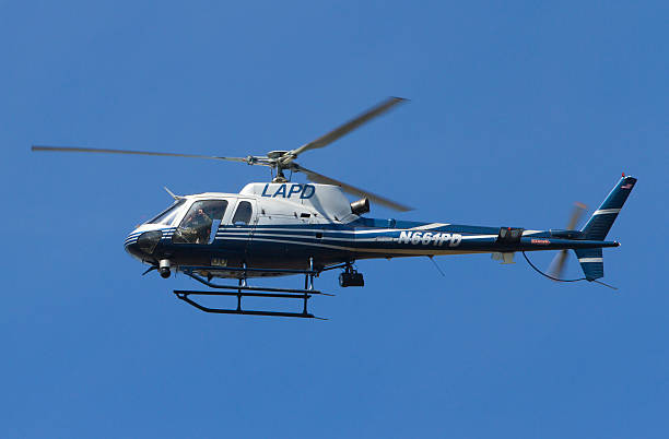 lapd de helicóptero - police helicopter - fotografias e filmes do acervo