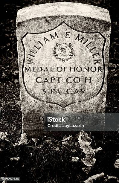 Cementerio Nacional De Gettysburg Monumento Conmemorativo Wwi Soldier Headstone Pensilvania Ee Uu Foto de stock y más banco de imágenes de Aire libre