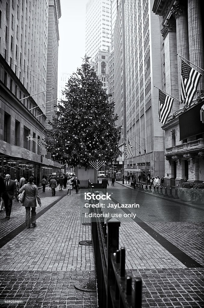 New York Stock Exchange, Broad St., Noël, New York City - Photo de New York City libre de droits