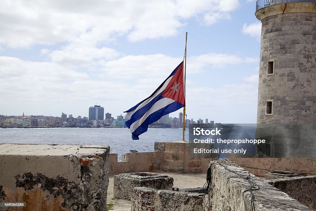 쿠바 플랙 At Half-오선 - 로열티 프리 0명 스톡 사진