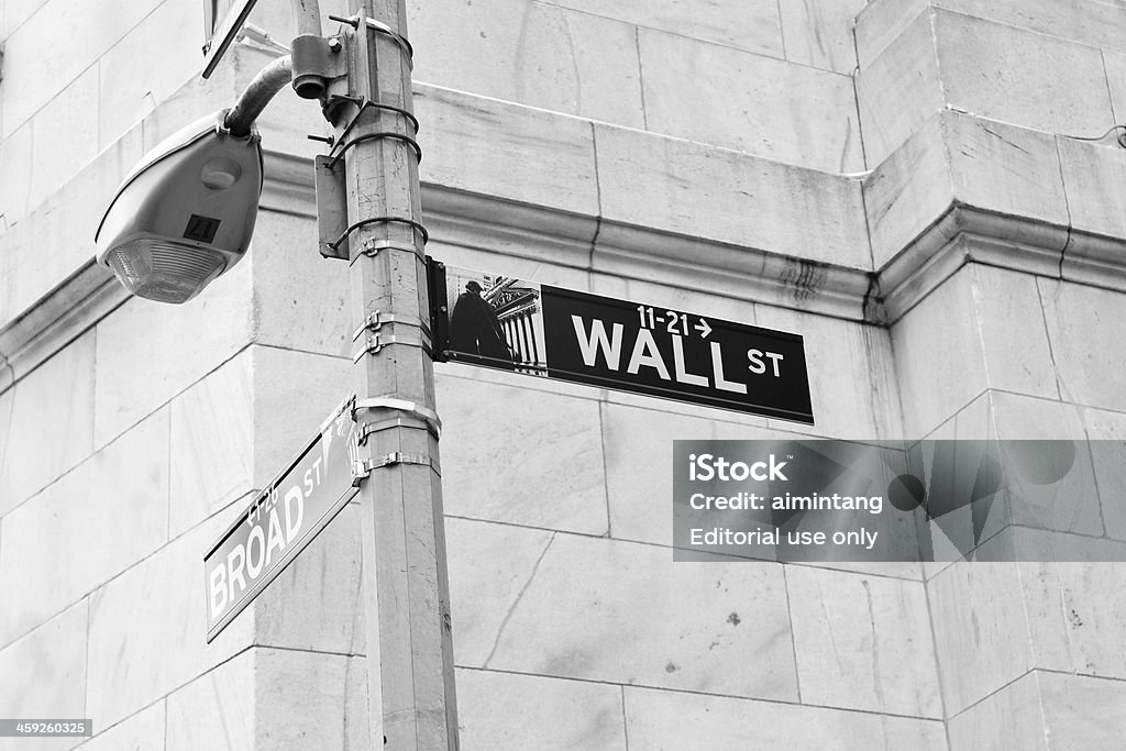 Sinal de Wall Street - Foto de stock de Sinal royalty-free