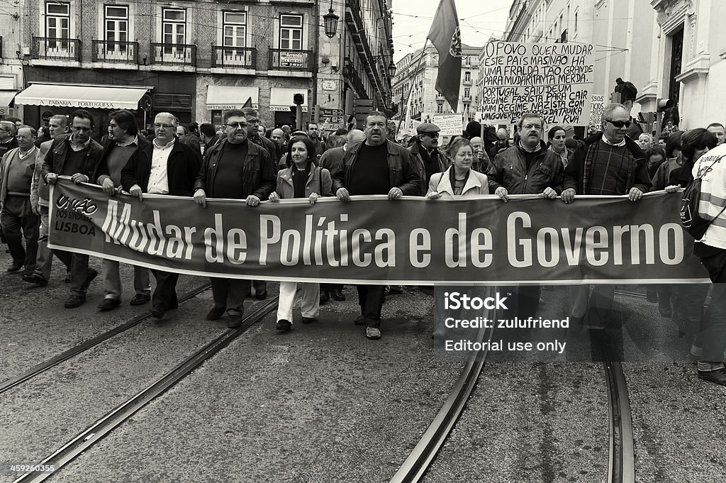 Demostración de Lisboa - Foto de stock de Aire libre libre de derechos