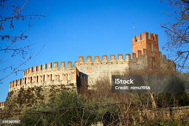 Zentralturm Wände Und Towers Of Soave Castle Verona Stockfoto und mehr Bilder von Verona - Italien