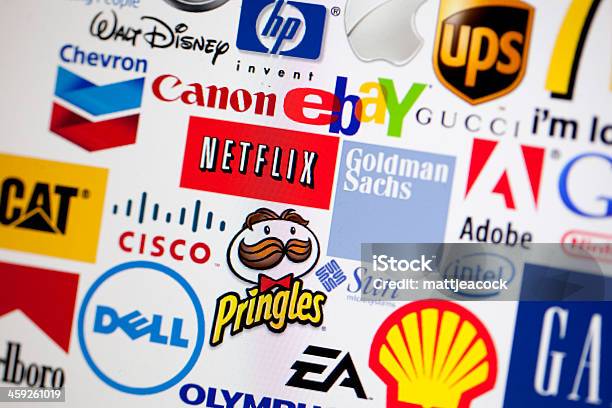 Fondo De Marcas Globales Foto de stock y más banco de imágenes de Colección - Colección, Consumismo, Editorial