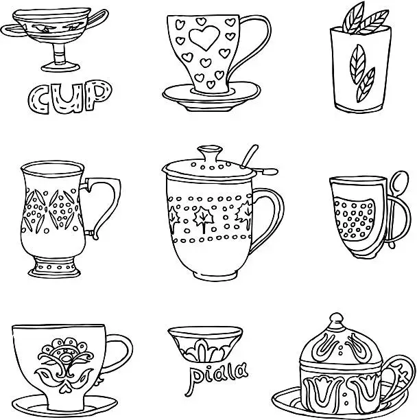 Vector illustration of Tea Set