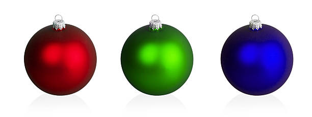 istock big red, green and blue Christmas balls 459271367