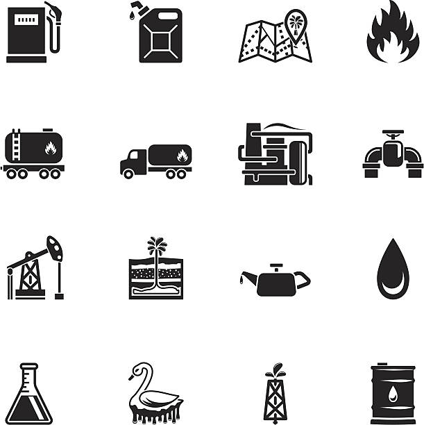 ilustrações, clipart, desenhos animados e ícones de computador conjunto de ícones - oil oil industry oil slick petroleum