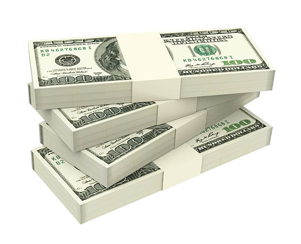 Dollars money isolated on white background.