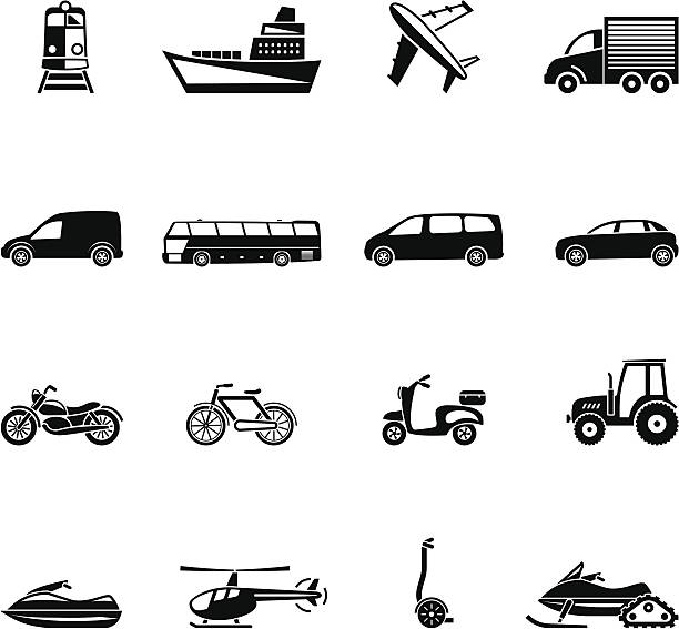 ilustrações, clipart, desenhos animados e ícones de computador conjunto de ícones - commercial land vehicle man made object land vehicle rail freight