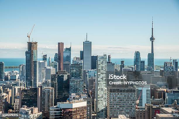 An Aerial View Of Downtown Toronto Stock Photo - Download Image Now - Toronto, Ontario - Canada, Lake Ontario
