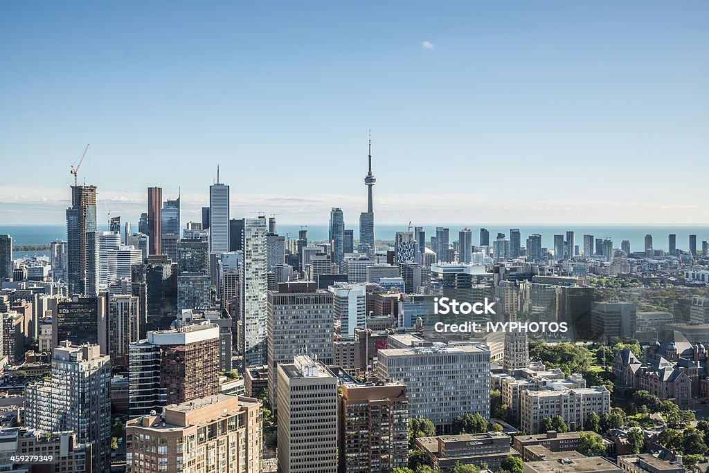 Scenic view of downtown Toronto Scenic cityscape of downtown Toronto Ontario Canada during a sunny day Architecture Stock Photo