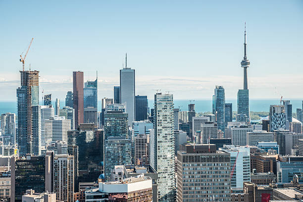 Scenic view of downtown Toronto stock photo