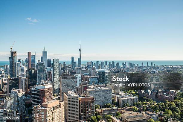 Aerial View Of Downtown Toronto At Daytime Stock Photo - Download Image Now - Toronto, City, Downtown District
