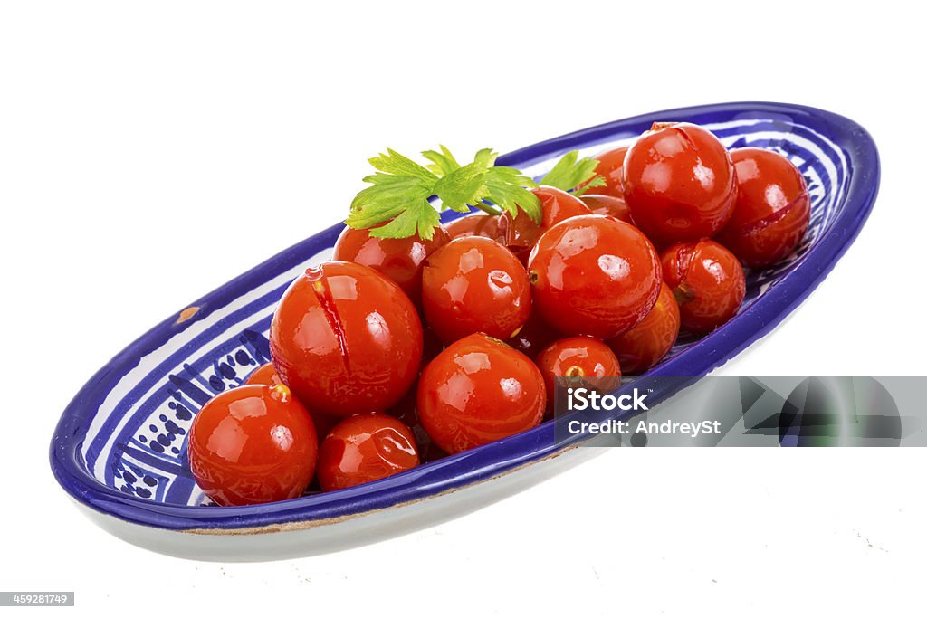 Marinated cherry tomato Marinated cherry tomato isolated Appetizer Stock Photo
