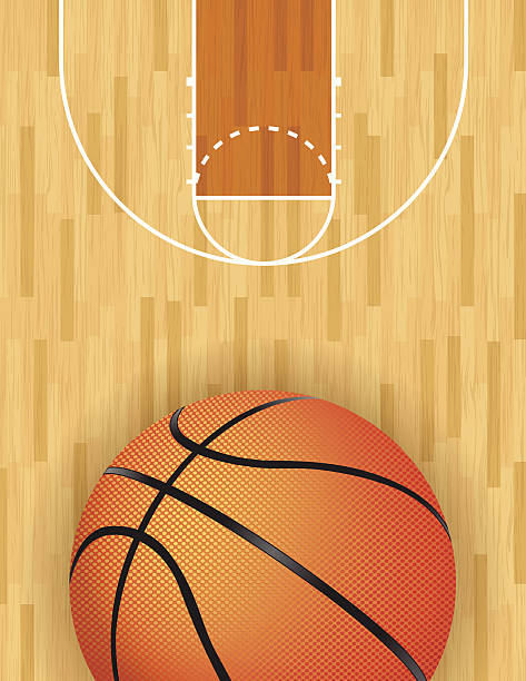 istock Vector Basketball and Hardwood Court 459282329